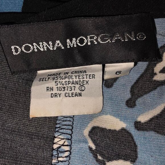 Vintage Donna Morgan Long Sleeve Print Dress - Picture 3 of 3